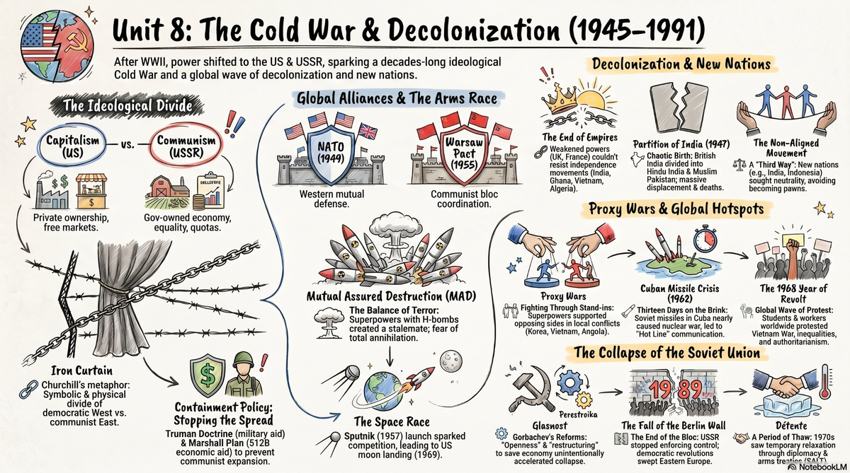 Cold War and Decolonization infographic