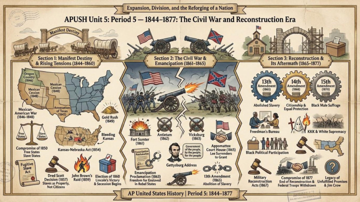 AP US History Unit 5 visual review slide 1